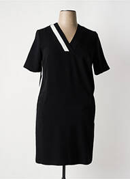 Robe mi-longue manches courtes manches courtes noir YEST femme