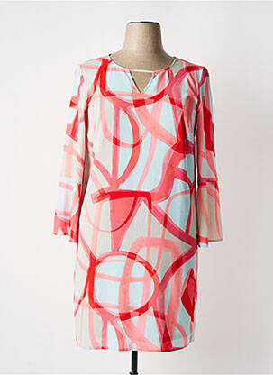Robe courte manches 3/4 manches 3/4 rose SIGNE NATURE femme