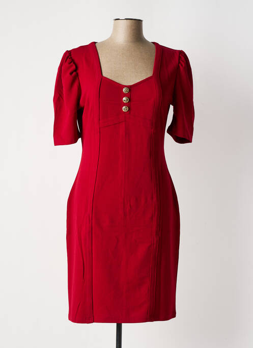 Robe mi-longue rouge KICHIC pour femme