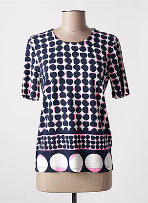 Top stretch manches courtes bleu BRANDTEX femme