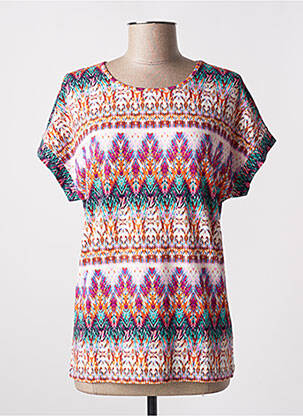 Top stretch manches courtes violet BRANDTEX femme