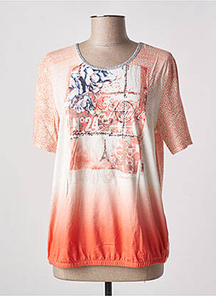 Top tissage jersey manches courtes orange BRANDTEX femme