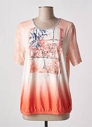 Top tissage jersey manches courtes orange BRANDTEX femme