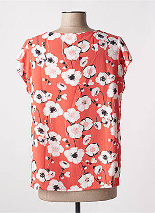 Blouse imprimé fleurs manches courtes rouge SIGNE NATURE femme