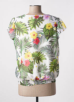 Blouse légère et transparente manches courtes blanc VICTORIA femme