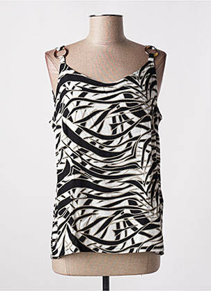 Top tissage crêpe sans manche noir BRANDTEX femme