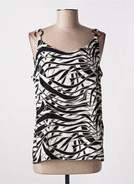 Top imprimé fantaisie sans manche noir BRANDTEX femme
