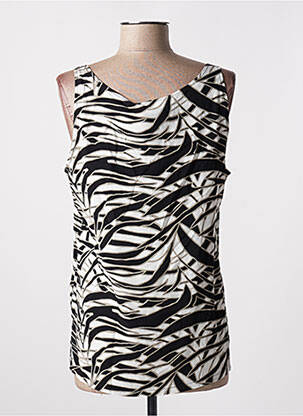 Top tissage crêpe sans manche noir BRANDTEX femme