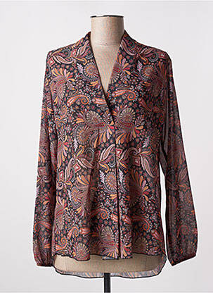 Tunique manches longues légère et transparente orange VICTORIA femme