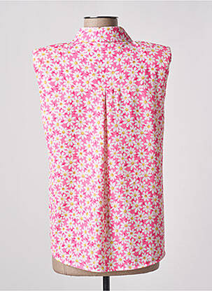 Chemisier imprimé fleurs sans manche rose VICTORIA femme