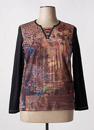 T-shirt manches longues manches longues noir BAGORAZ femme