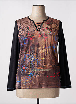 T-shirt manches longues manches longues noir BAGORAZ femme