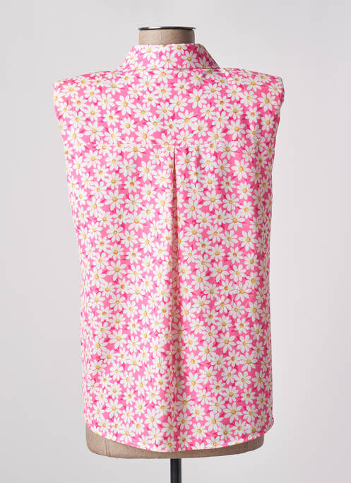Chemisier imprimé fleurs sans manche rose VICTORIA femme
