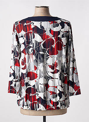 Top tissage jersey manches 3/4 bleu SIGNATURE femme