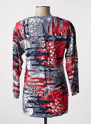 Blouse imprimé fantaisie manches longues bleu ORIENTIQUE NATURALLY femme