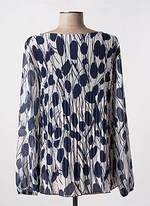 Blouse légère et transparente manches longues bleu VICTORIA femme