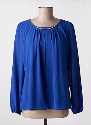 Blouse légère et transparente manches longues bleu TINTA STYLE femme