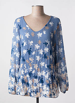 Blouse bleu VICTORIA pour femme