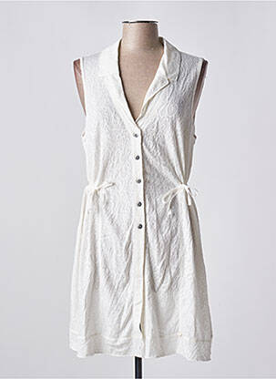 Gilet sans manche coupe cintrée blanc SIMCLAN femme