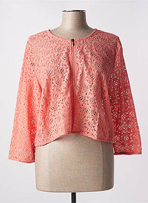 Veste casual col rond orange SIGNATURE femme