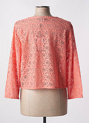 Veste casual col rond orange SIGNATURE femme