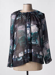 Blouse légère et transparente manches longues noir MJ & CO femme