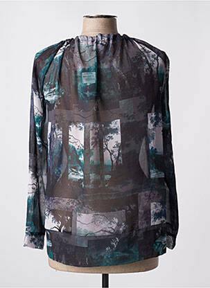 Blouse légère et transparente manches longues noir MJ & CO femme