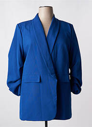 Blazer col châle bleu MELITEA femme