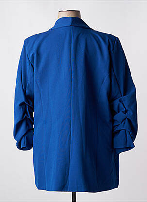 Blazer col châle bleu MELITEA femme