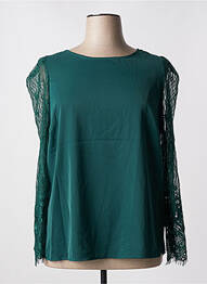 Blouse légère et transparente manches longues vert AMY&CLO femme