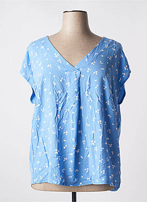 T-shirt coupe droite manches courtes bleu TOM TAILOR femme