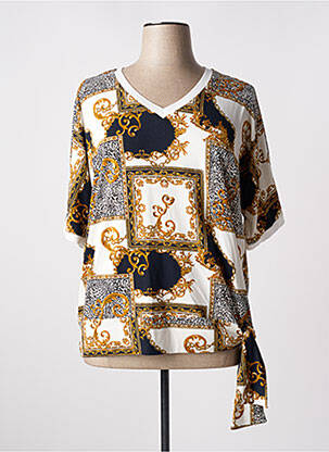 T-shirt stretch manches courtes jaune SIGNATURE femme