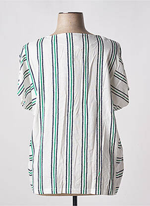 Blouse tissage popeline manches courtes vert BRANDTEX femme