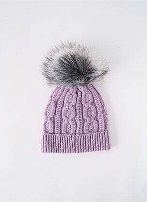 Bonnet maille grosse maille violet NAME IT fille