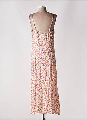 Robe longue manches bretelles ajustables fines bretelles beige MUS & BOMBON femme