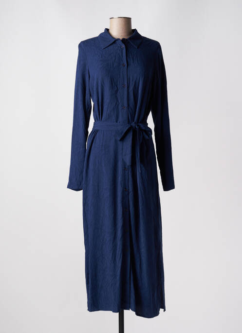 Robe longue manches longues manches longues bleu MINIMUM femme