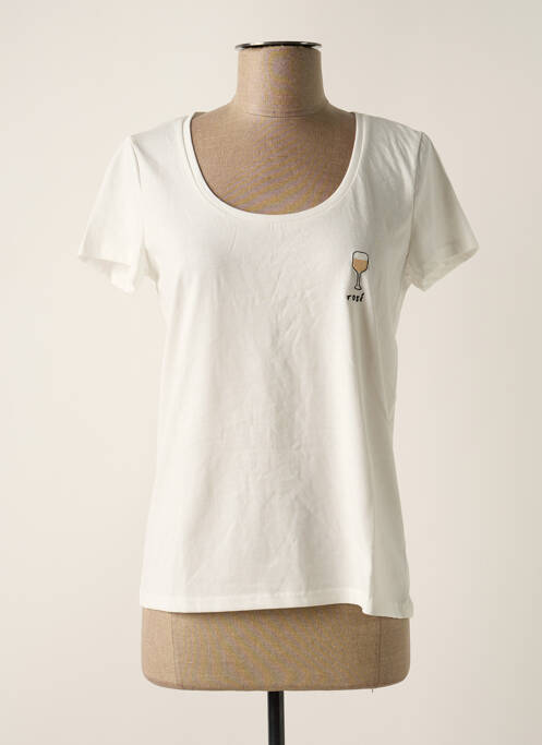 T-shirt blanc PIECES pour femme