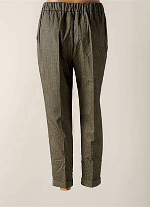 Pantalon droit coupe carotte taille basse gris INDI & COLD femme