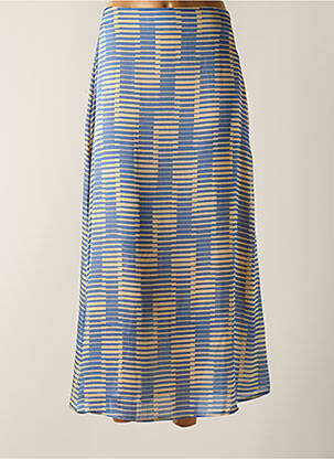 Jupe longue coupe fluide bleu MUS & BOMBON femme