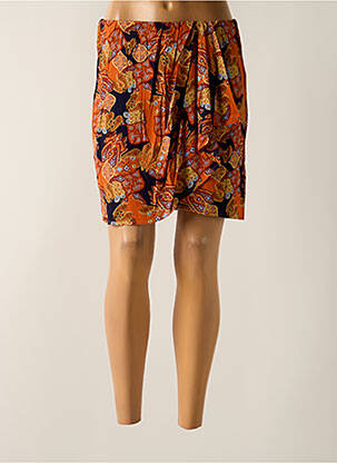 Jupe courte taille haute orange ARTLOVE femme