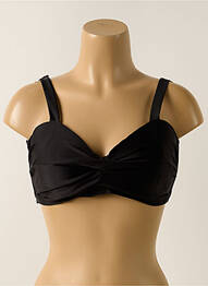 Haut de maillot de bain stretch haut soutien-gorge moulé noir ONLY femme