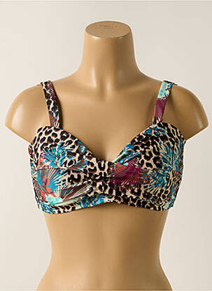 Haut de maillot de bain haut soutien-gorge moulé haut soutien-gorge moulé beige ONLY femme