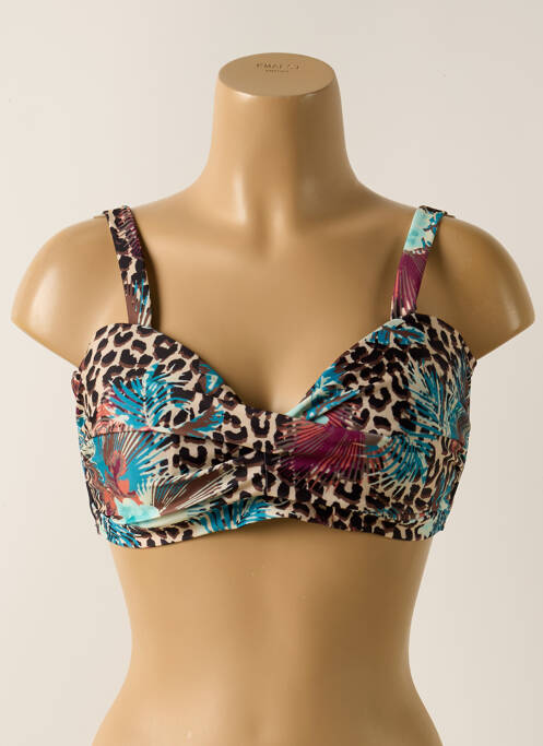 Haut de maillot de bain haut soutien-gorge moulé haut soutien-gorge moulé beige ONLY femme