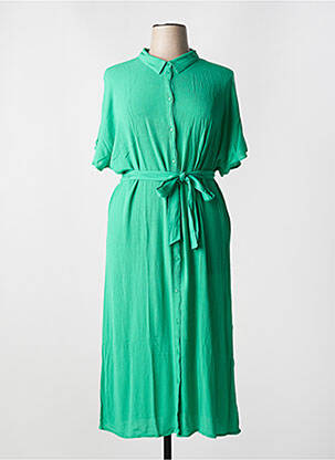 Robe longue manches courtes manches courtes vert VERO MODA femme