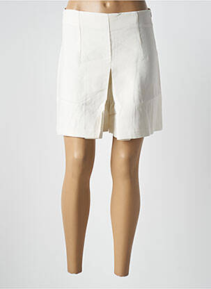 Short taille à pinces taille haute blanc ARTLOVE femme