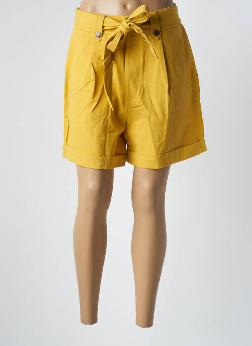 Short taille à pinces taille haute jaune ARTLOVE femme