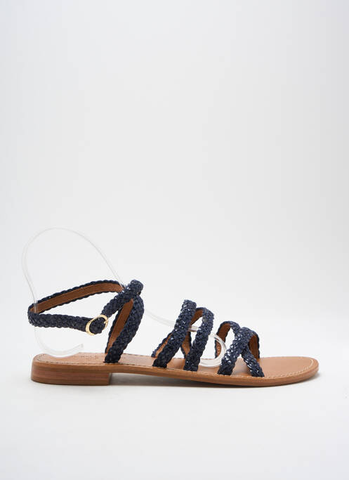 Sandales/Nu pieds bleu COULEUR POURPRE pour femme