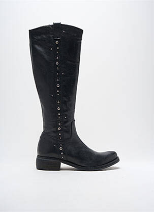Bottes matière lisse talon plat jusqu'à 3cm noir REGARD femme