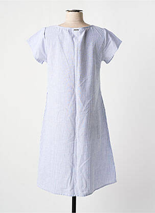 Robe mi-longue manches courtes manches courtes bleu AGATHE & LOUISE femme