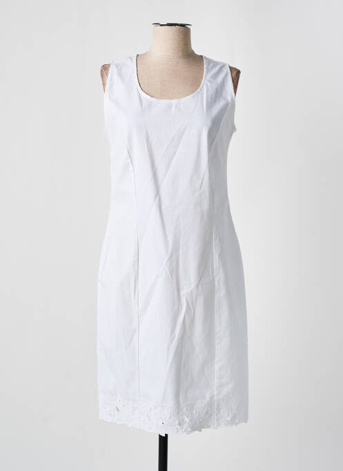 Robe mi-longue blanc MERI & ESCA pour femme